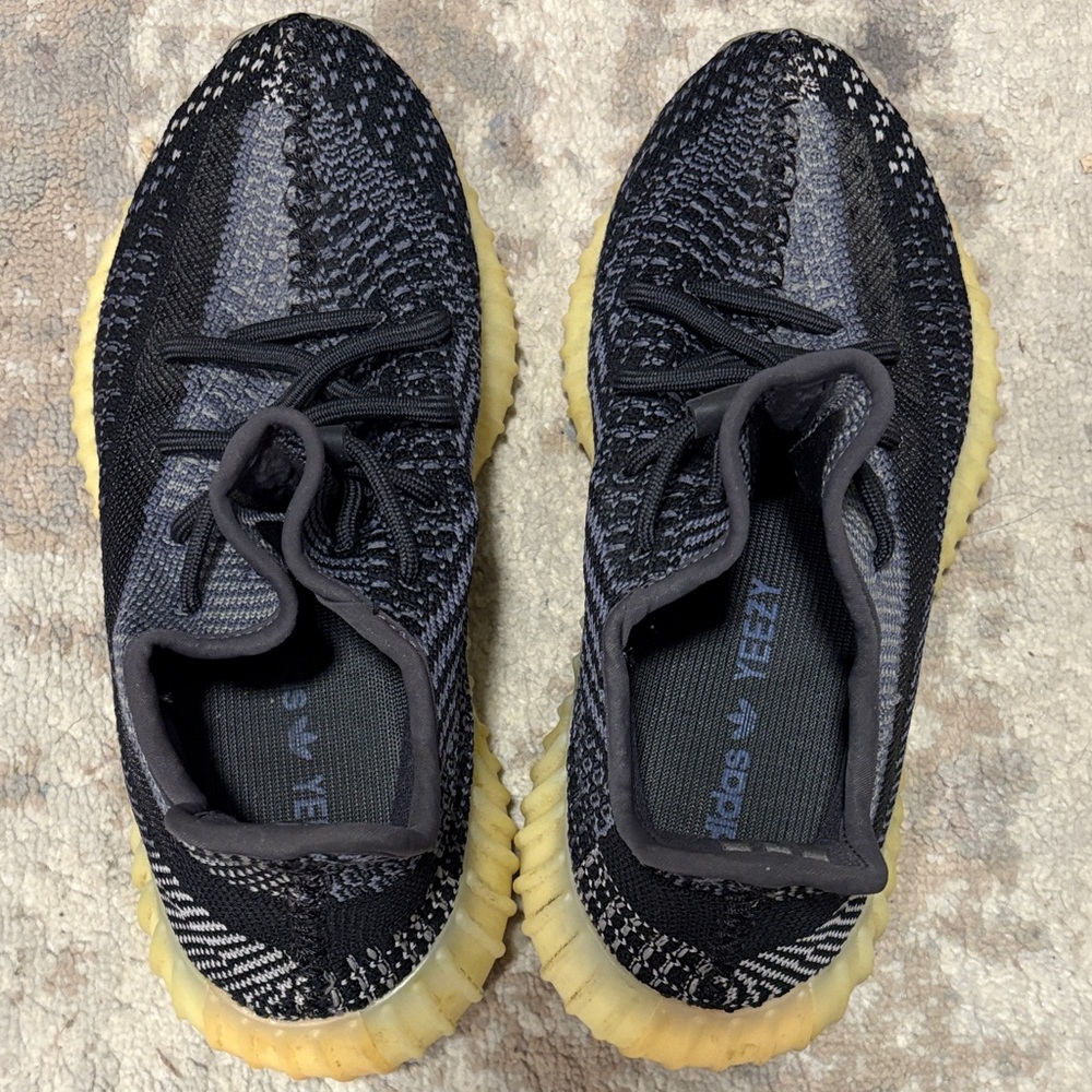 Authentic Yeezy Adidas Boost black and grey sneakers